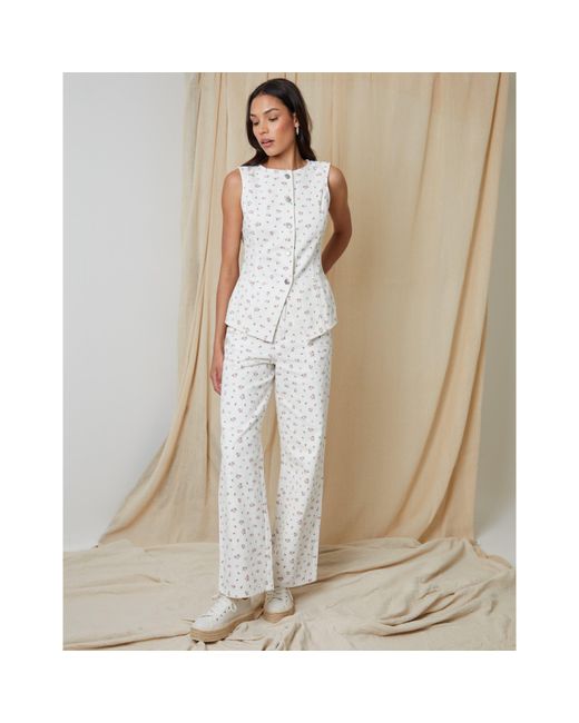 Threadbare White Sleeveless Shirt