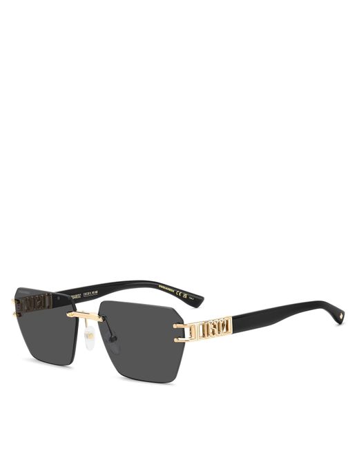 DSquared² Gray Rectangle Uv Protection Sunglasses for men