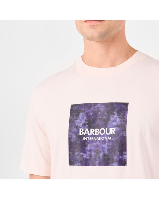Barbour Pink Camo Graphic Print T-Shirt for men