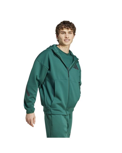 Adidas Green M Z.N.E. Fz Tracksuit Top for men