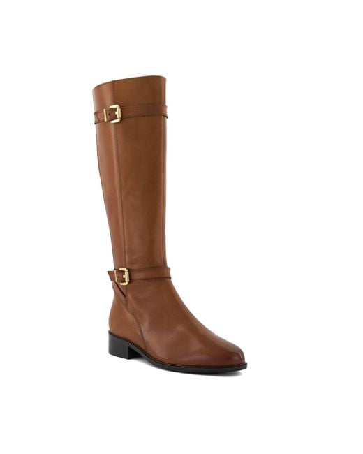 Dune Brown Tepi Knee High Boots