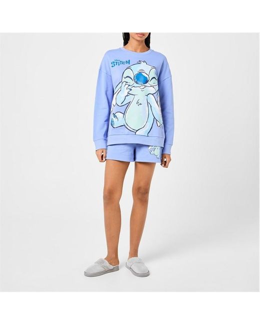 Character Blue Ladies Lilo & Stitch Sweatshirt