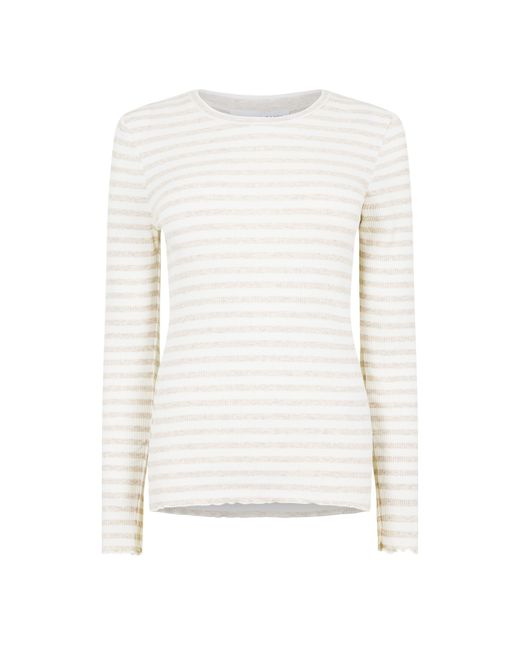 SELECTED White Anna Long Sleeve T-Shirt