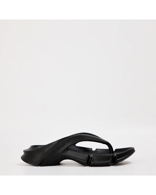 Balenciaga Black Flat Sandals