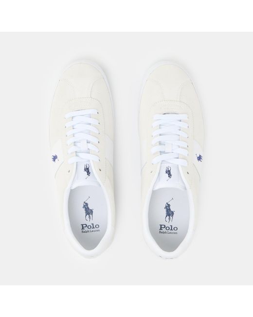 Polo Ralph Lauren White Court Vulc Low-Top Trainers for men