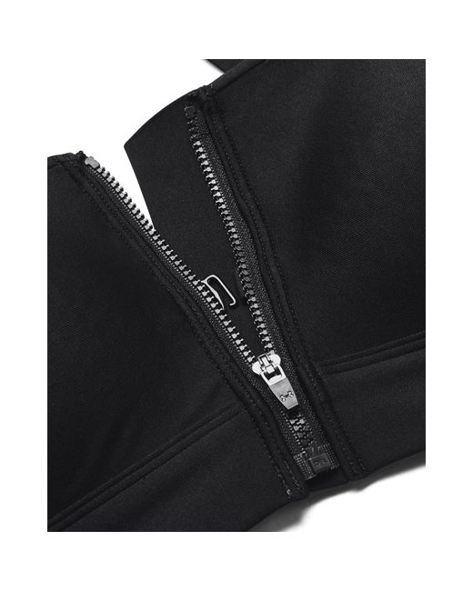 Under Armour Black Zipped Medium Impact Sports Bra
