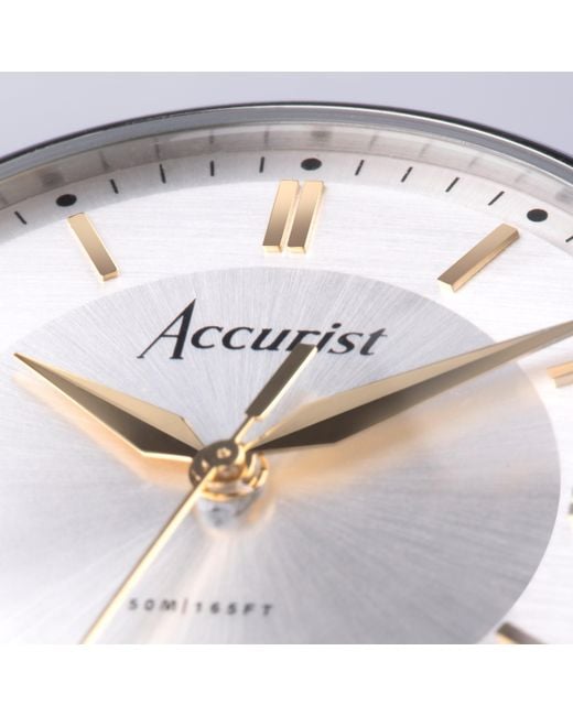 Accurist Metallic Classic Stainless Steel Classic Analogue Quartz Watch for men