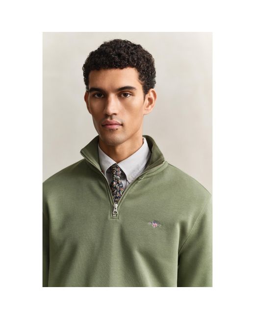 Gant Green Shield Half-Zip Sweatshirt for men