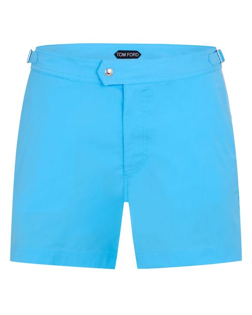 Tom Ford Blue Tf Poplin Swim Shorts for men