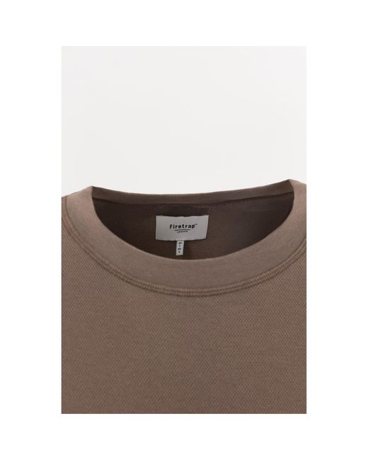 Firetrap Brown Crew Sweater for men