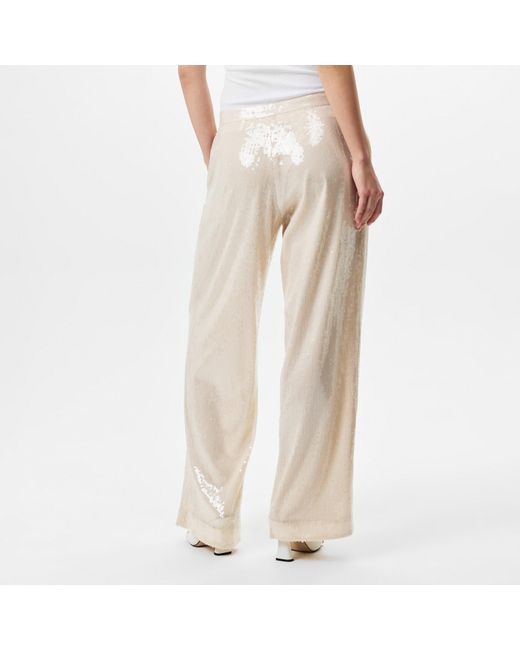 Boss Natural C Tallets Sequinned Wide Leg Trousers