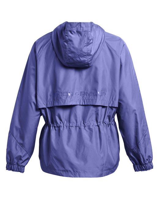 Under Armour Blue Rush Woven Full Zip Performance Training Jacket