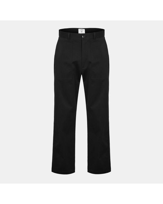 Casablanca Black Relax Wide Leg Trousers for men