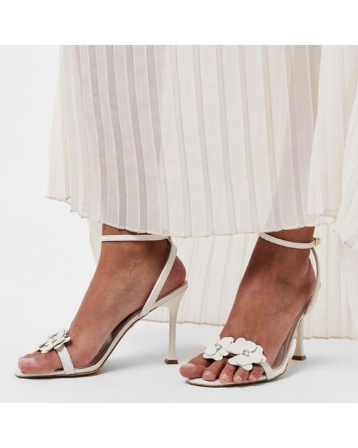 ALDO White Daisylily Heeled Sandals