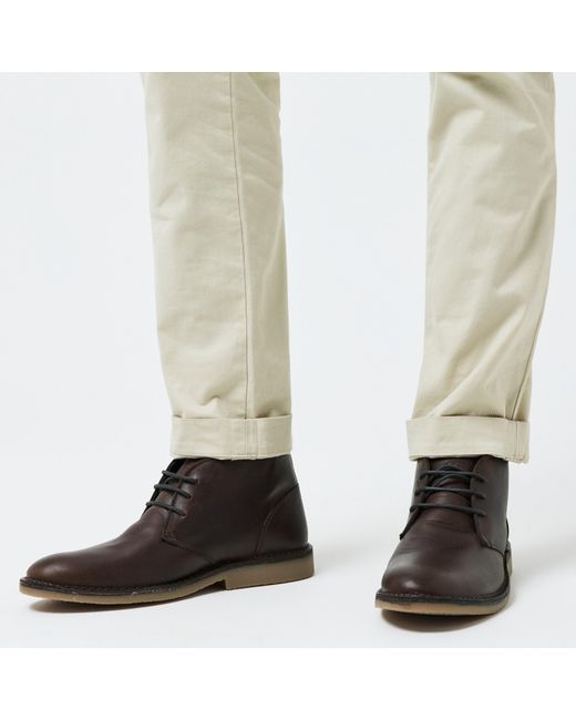 Dune Brown Creed Desert Boots for men