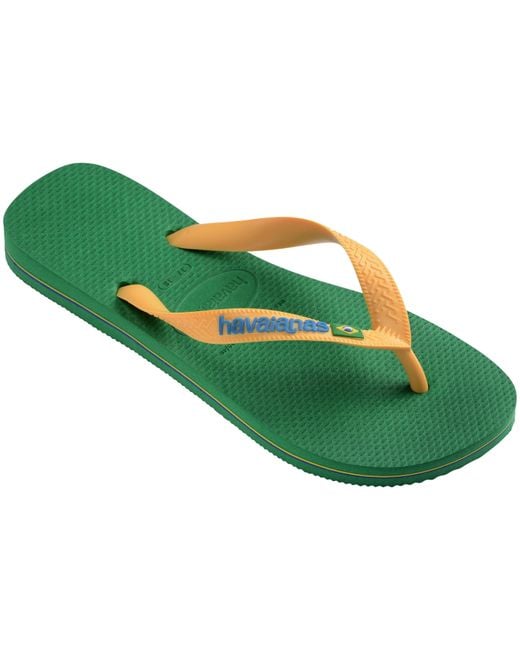 Havaianas Green Brasil Logo Flip Flops