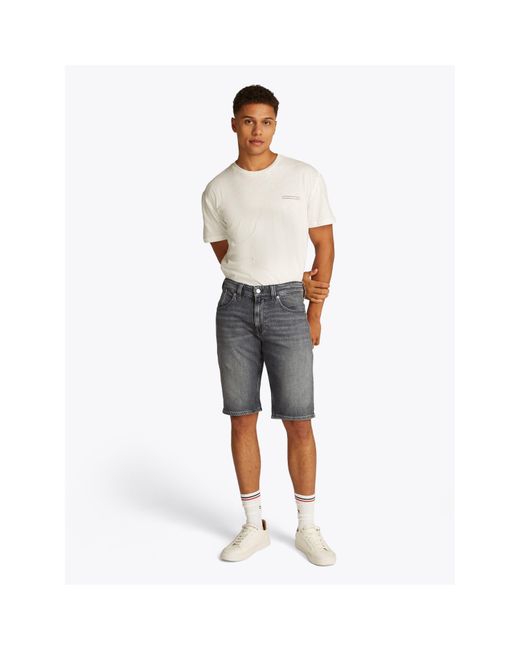 Tommy Hilfiger Gray Ronnie Denim Shorts for men