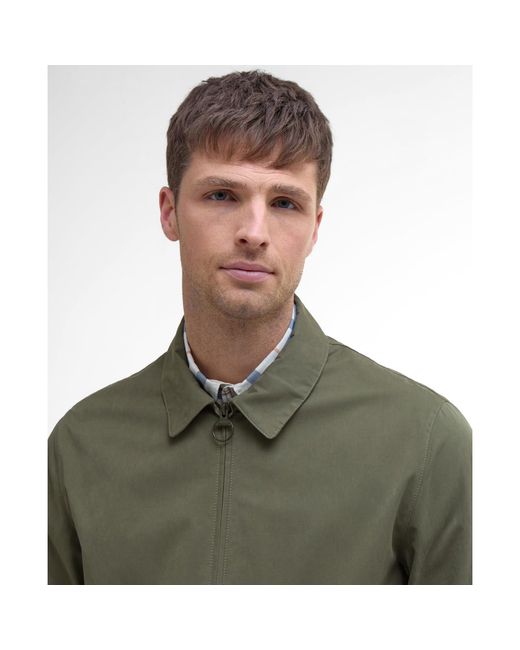 Barbour Green Fernport Lightweight Weather-Resistant Coach Jacket for men
