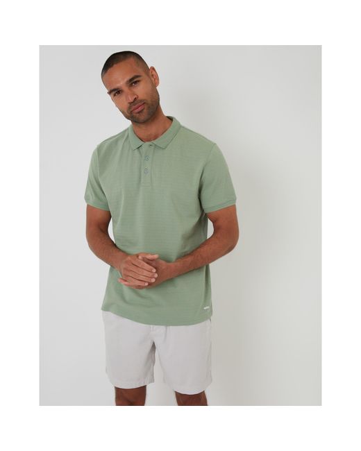 Threadbare Green Cramond Short-Sleeve Polo Shirt for men