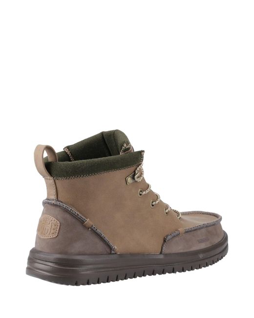 HeyDude Brown Bradley Tumbled Classic Boots for men