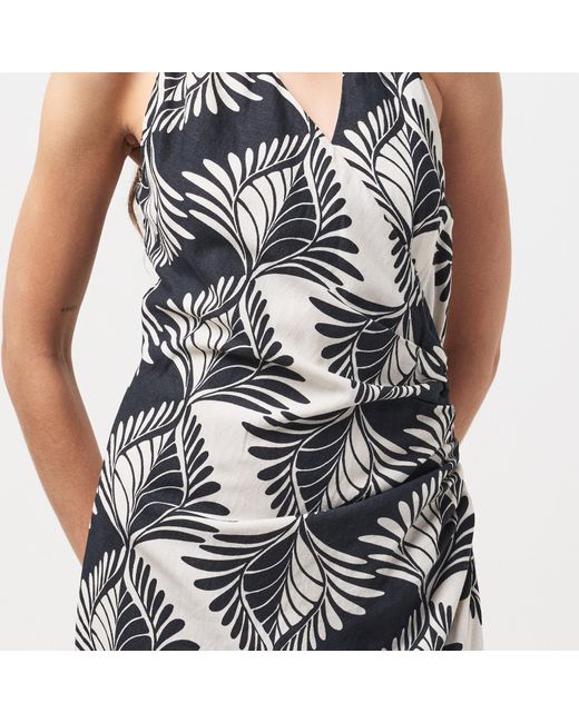 French Connection Black Ariette Crossover Wrap Dress
