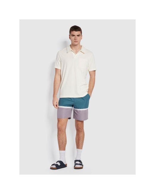 Farah Blue Murphy Swim Shorts for men