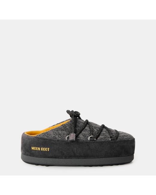 Moon Boot Black Knitted Snow Boots
