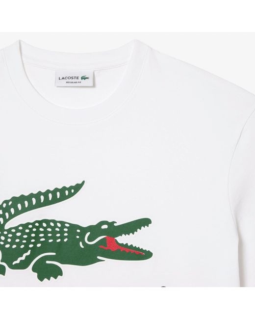Lacoste White Large Logo T-Shirt for men