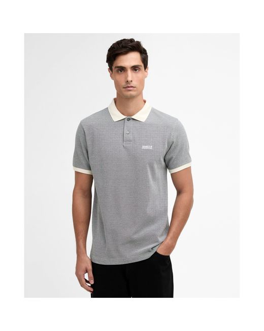 Barbour Gray Short Sleeve Polo Shirt for men