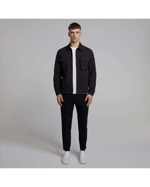 Calvin Klein Black Lifestyle Cotton Long Sleeve Overshirt for men