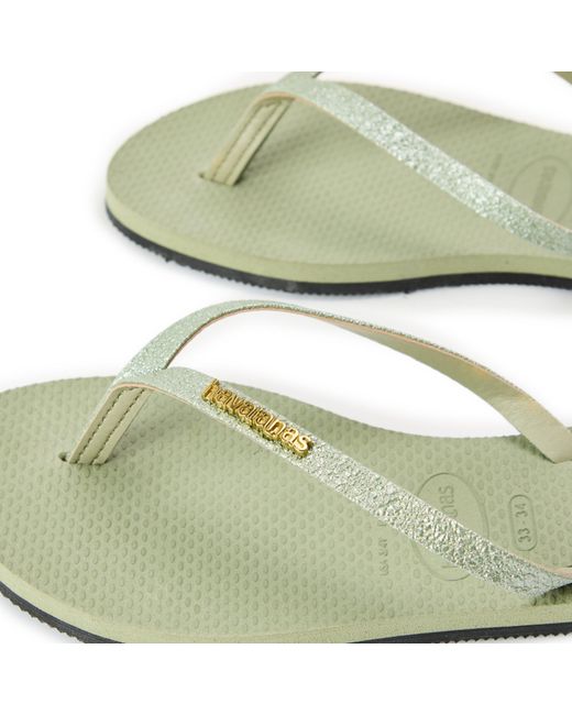 Havaianas Green Hav. You Shine Ballet Rose Flip Flops