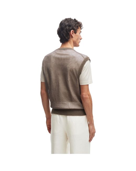 Boss Gray Knitted T-Shirt for men