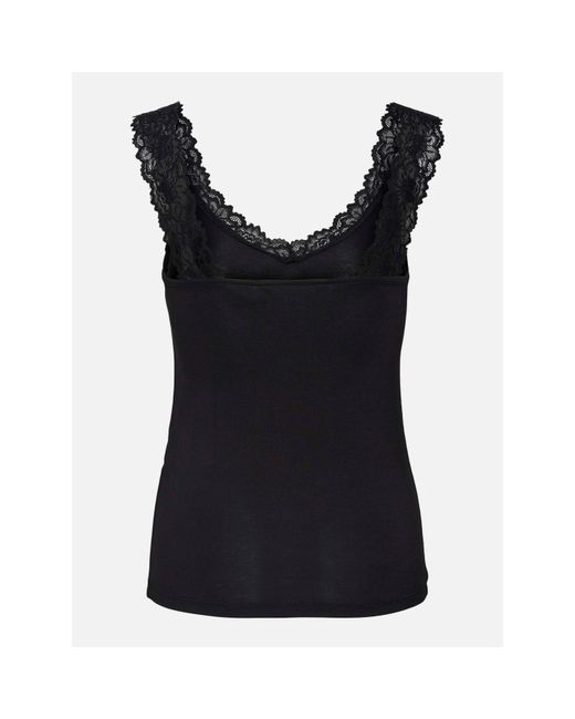 Vero Moda Black Rosa Sl Cami Top