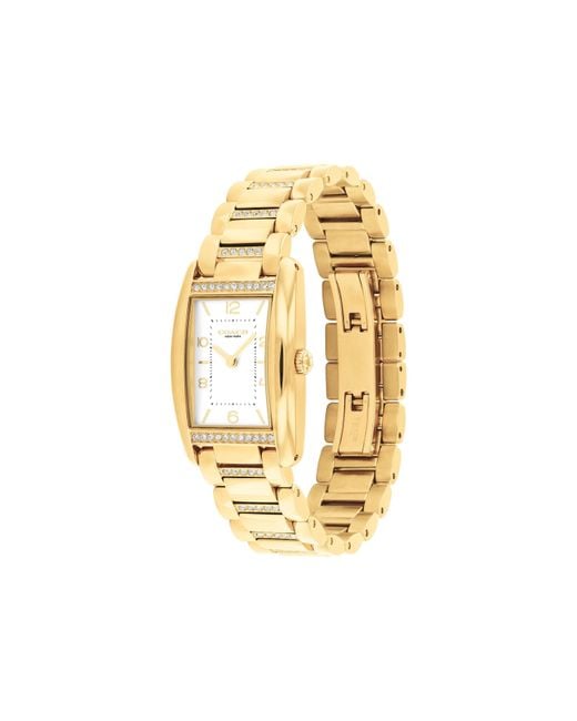 COACH Metallic Ladies Reese Ip Crystal Bracelet Watch
