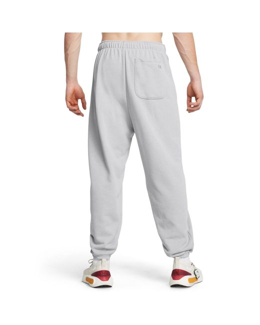 Under Armour Gray Closed Hem Fleece Terry Joggers for men