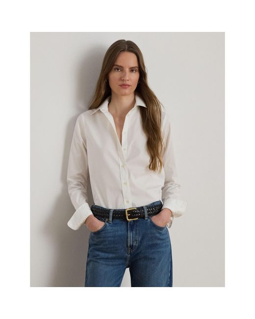 Ralph Lauren White Featherweight Cotton Shirt