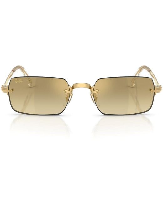 Ray-Ban Metallic Rectangle Sunglasses