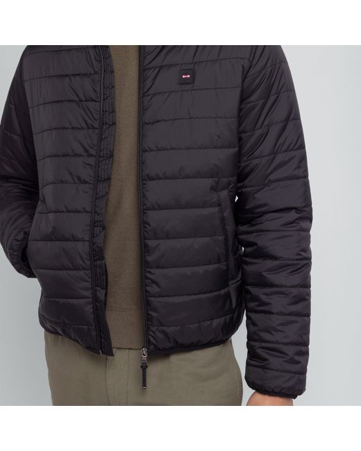 Eden Park Blue Long Sleeve Waterproof Puffa Jacket for men