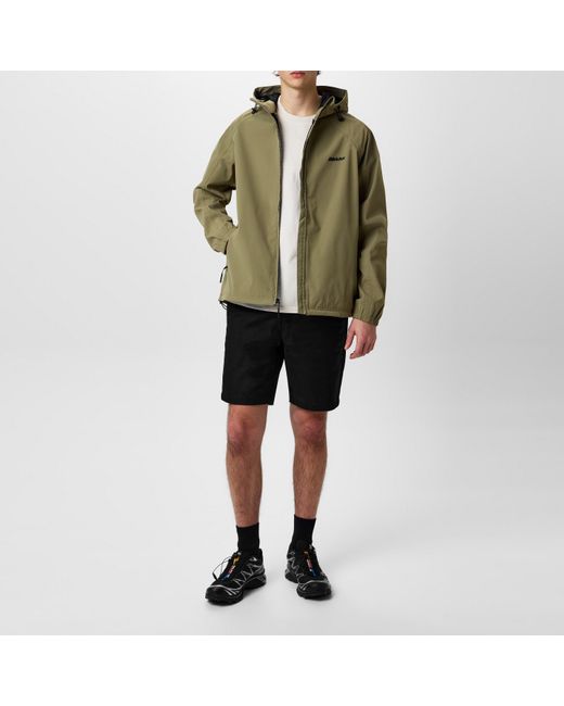 Dickies Green Ronan Water Resistant Hooded Long Sleeve Rain Anorak for men