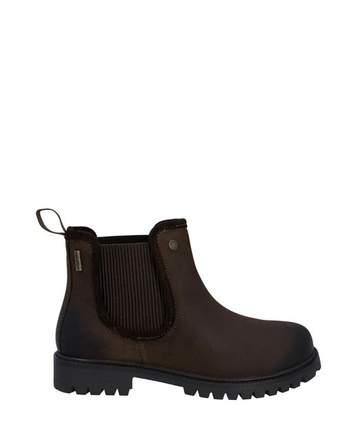 Hunter Brown Canna Leather Waterproof Ankle Boots