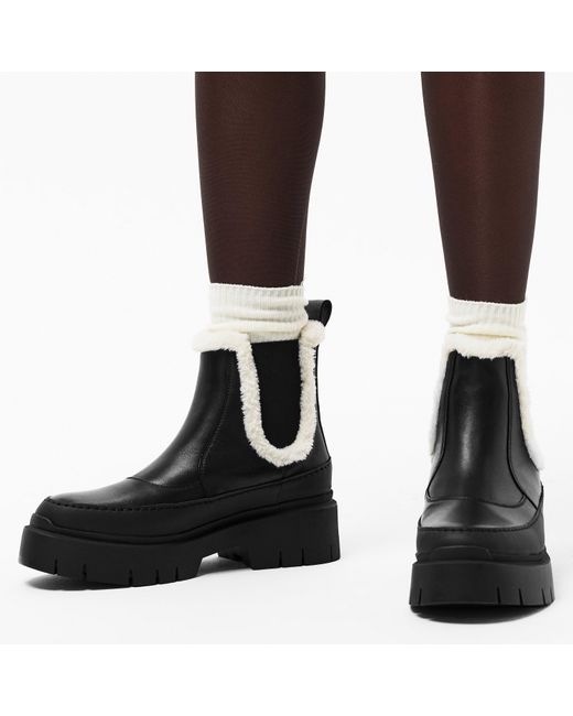 HUGO Black Hardware Detail Biker Boots
