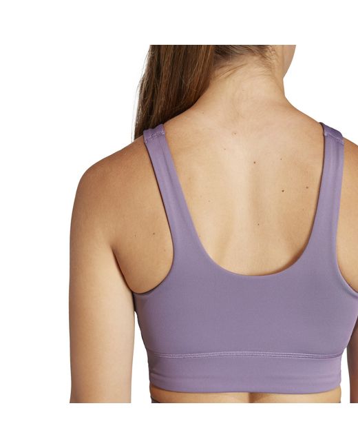 Adidas Purple Medium Impact Sports Bra