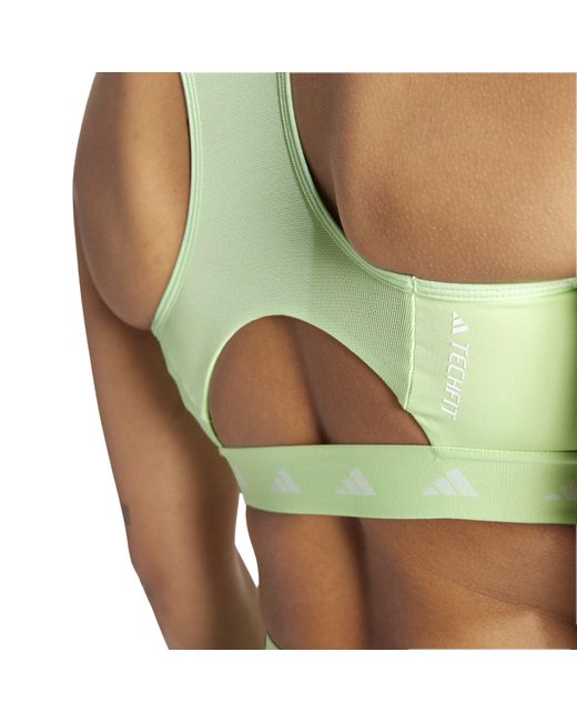 Adidas Green Non Wired All Over Print High Impact Sports Bra