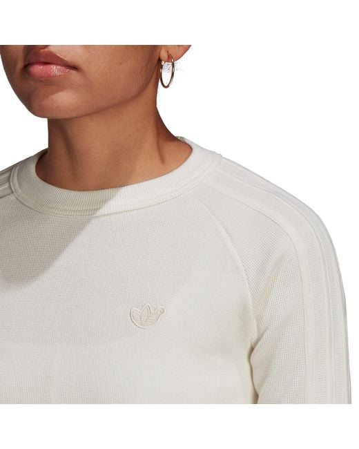 Adidas Originals Gray Waffle Long-Sleeve T-Shirt