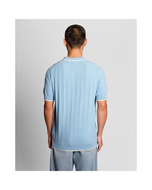 Lyle & Scott Blue Short Sleeve Polo Shirt for men