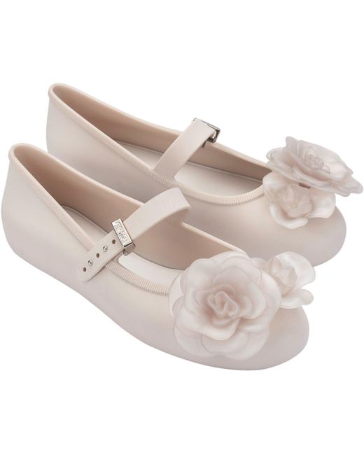 Melissa White Petal Ballet Pumps