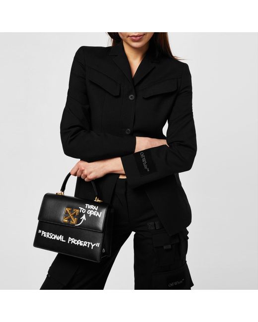 Off-White c/o Virgil Abloh Black Toy Box Belted Virgin Wool Long Sleeve Blazer