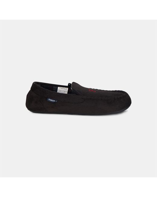 Farah Black Nicken Slippers for men