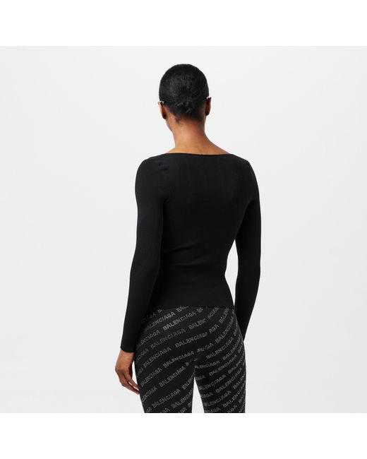 Balenciaga Black Long Sleeve T-Shirt