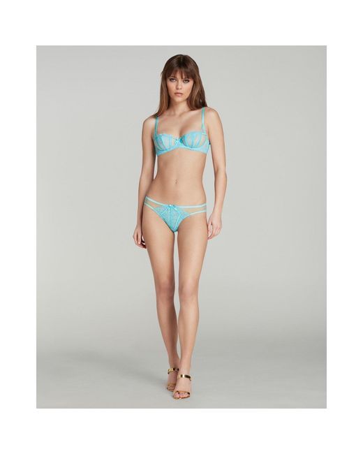 Agent Provocateur Blue Rozlyn Balconette Bra